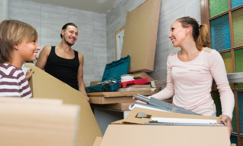 Removal team protecting household items during a Tooting move