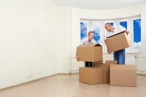 Commercial removal items being loaded for a Tooting business move