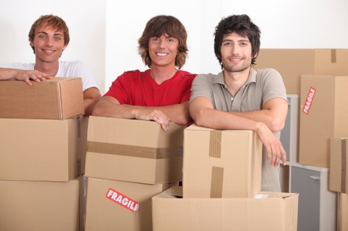 Professional movers loading a van for a Tooting home relocation