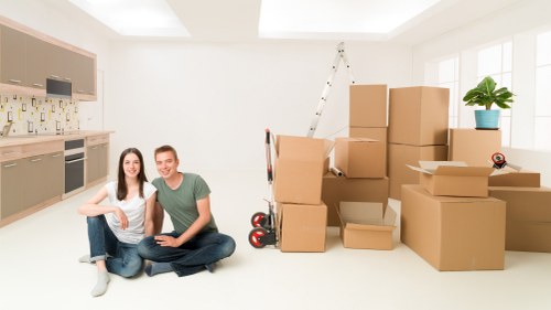 Careful loading of household items during a Tooting removal
