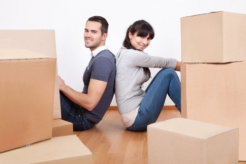 Careful loading of furniture during a Tooting flat removal